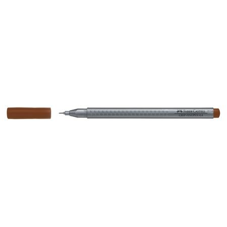 Liner, Varf 0.4mm, Grip Finepin, Faber Castell, Maro Inchis