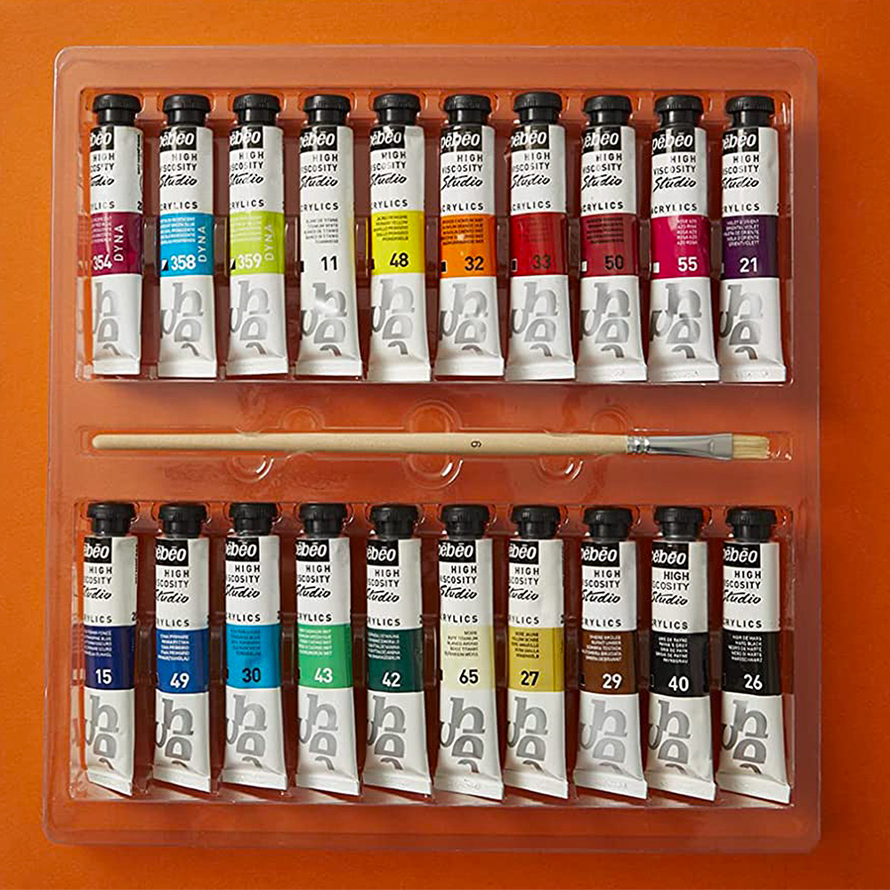 Set 20 culori acrilice, 20ml, Pebeo Studio Acrylics - 22