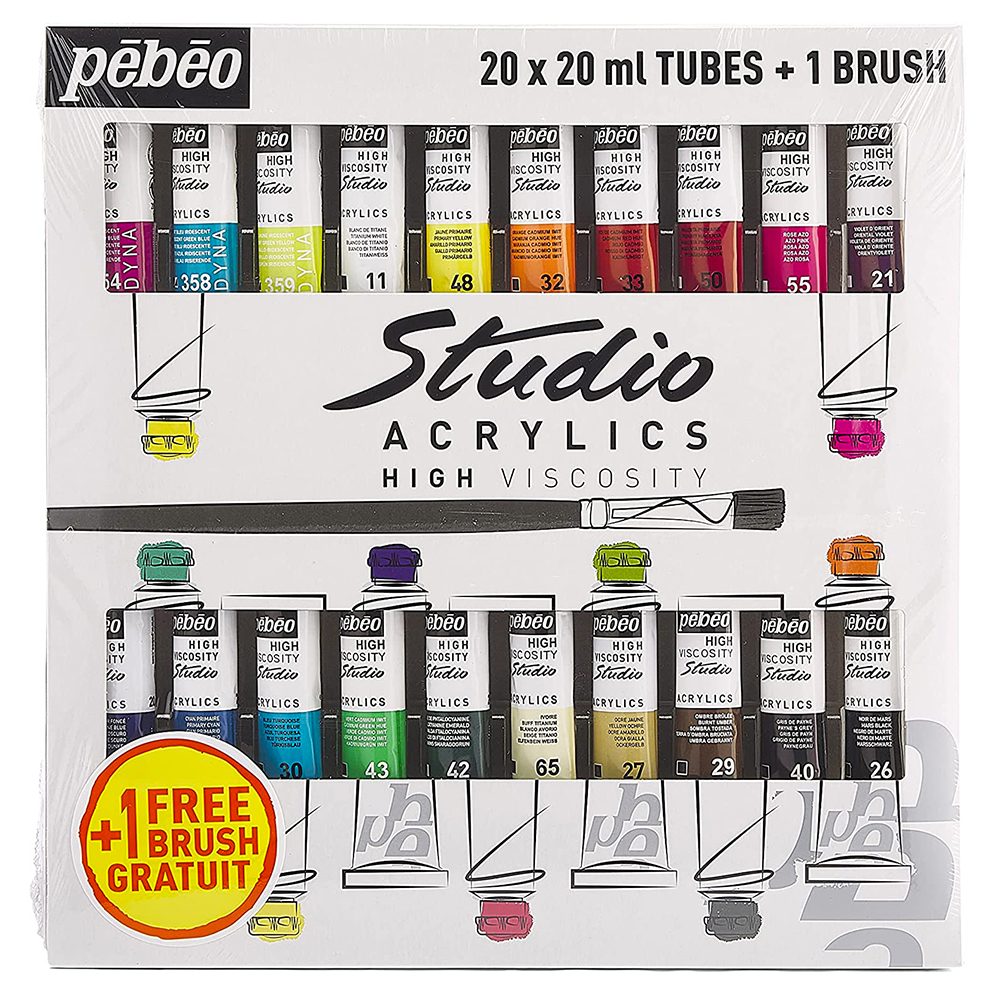 Set 20 culori acrilice, 20ml, Pebeo Studio Acrylics - Image 3