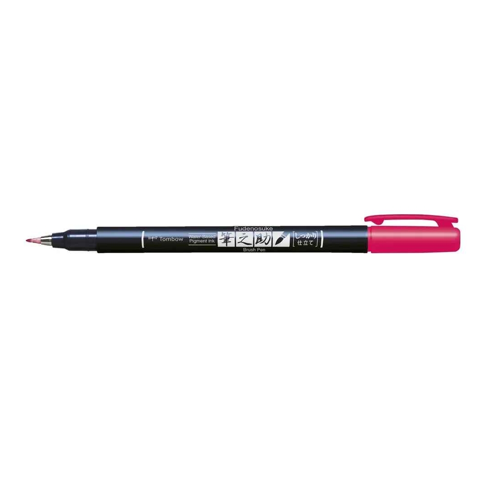 Marker Caligrafic, Tombow, Fudenosuke, WS-BH22, roz - Image 3