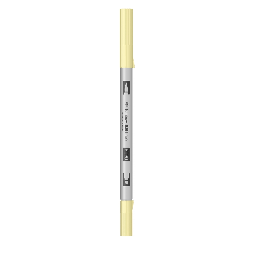 Marker Tombow ABT-PRO Dual Brush, 2 Varfuri, Marker si Pensula - ABT-P090, baby yellow - Image 4