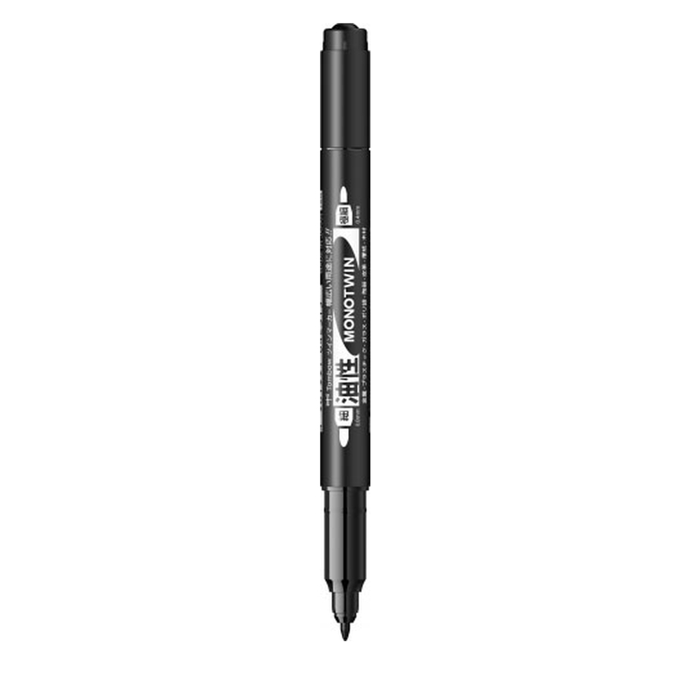 Marker Tombow TwinTone, cu 2 Varfuri - OS-TME33, negru