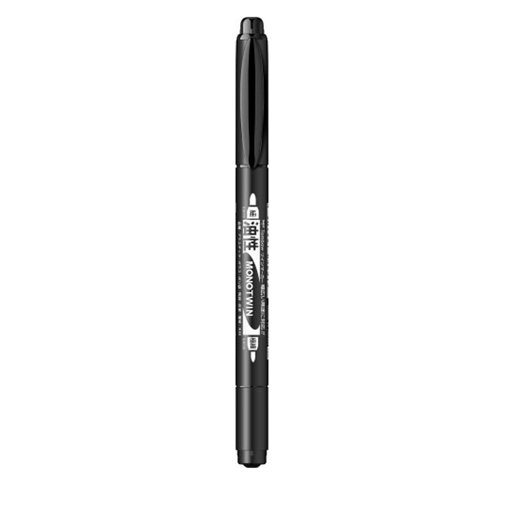 Marker Tombow TwinTone, cu 2 Varfuri - OS-TME33, negru - Image 3