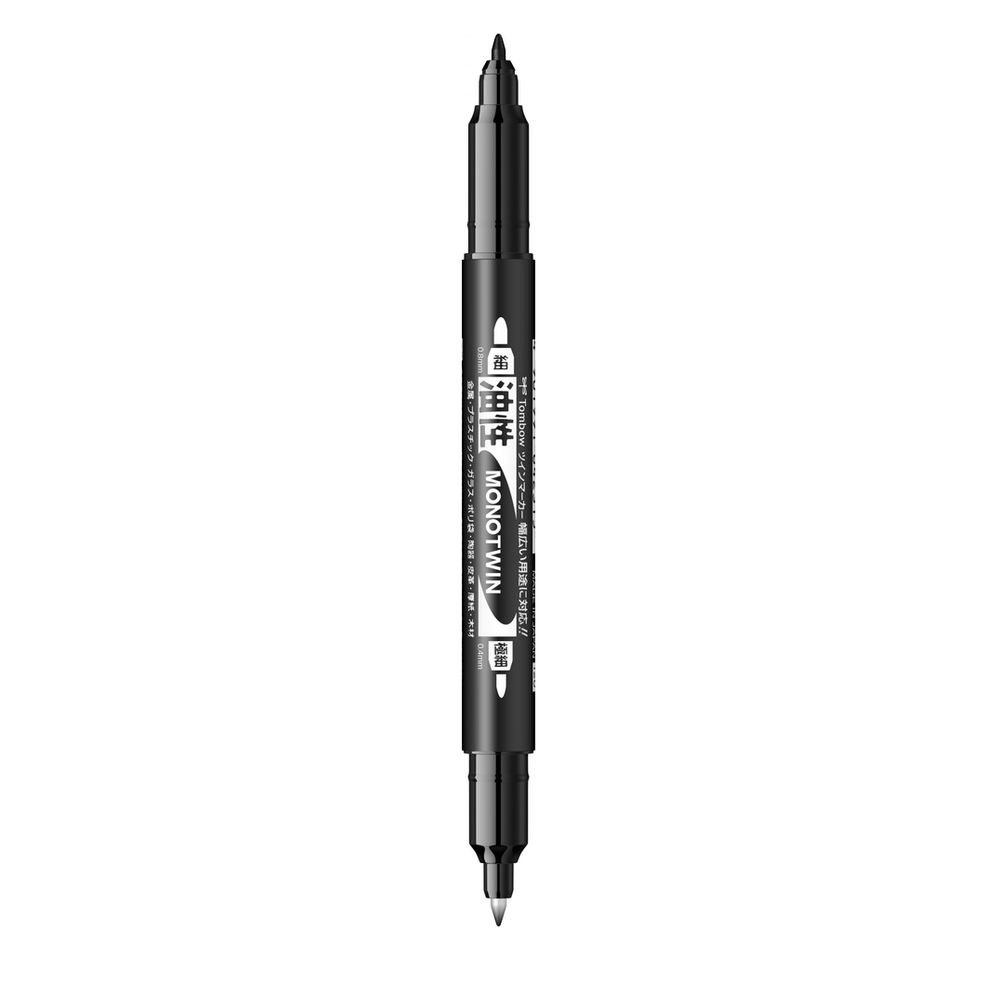 Marker Tombow TwinTone, cu 2 Varfuri - OS-TME33, negru - Image 2