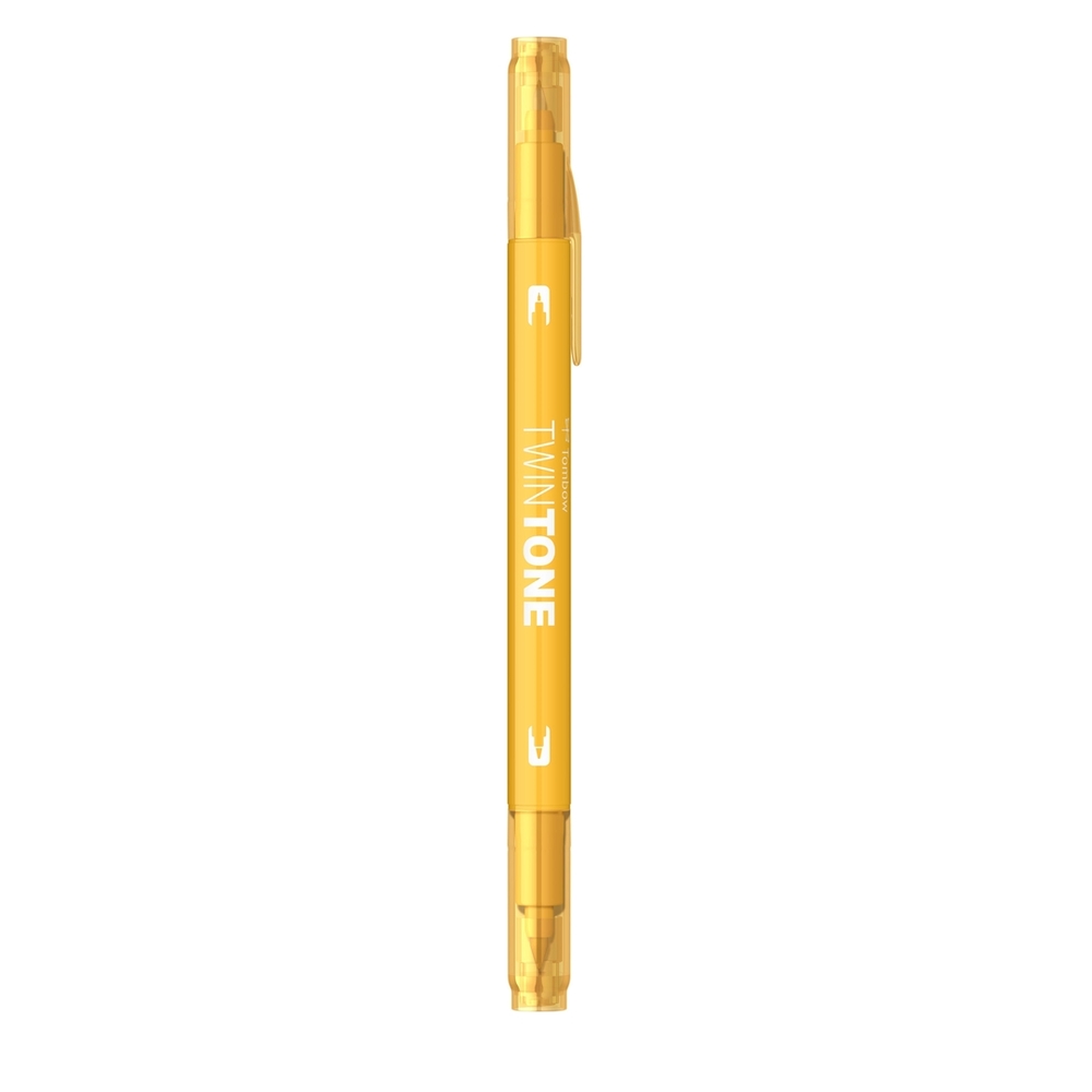 Marker Tombow TwinTone, cu 2 Varfuri - WS-PK03, yellow - Image 4