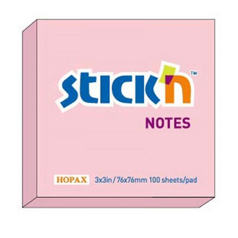 Notes Adeziv 76x76mm 100f Stick'n Roz Pastel Skn21148