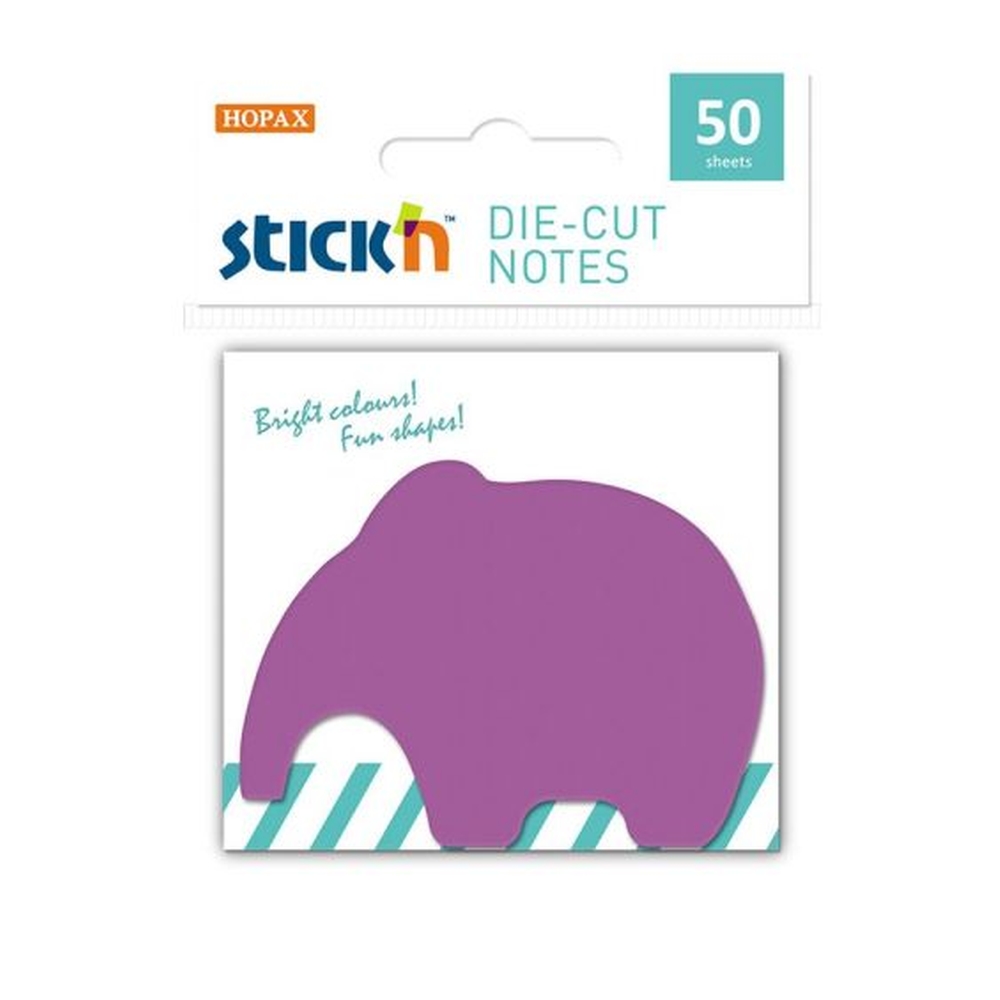 Notes Autoadeziv Elefant 50x70mm Stick'n Mov Neon