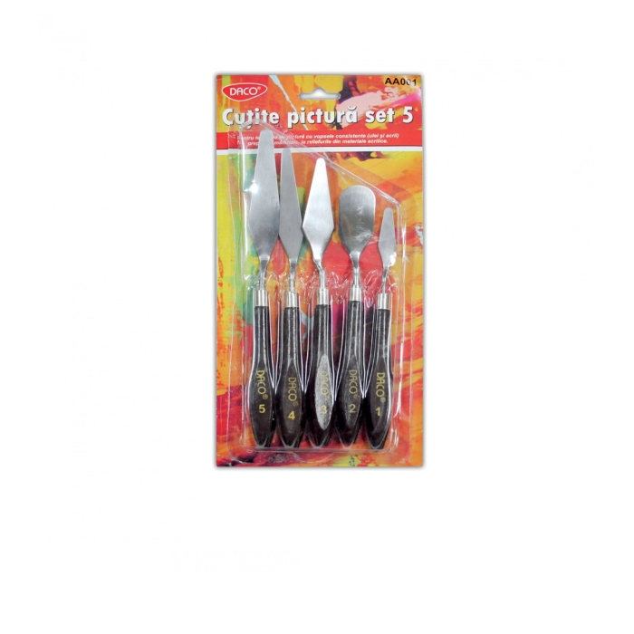 Set 5 cutite pictura, brand Daco