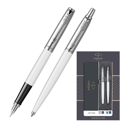 Set Pix si Stilou Parker Jotter,  Alb