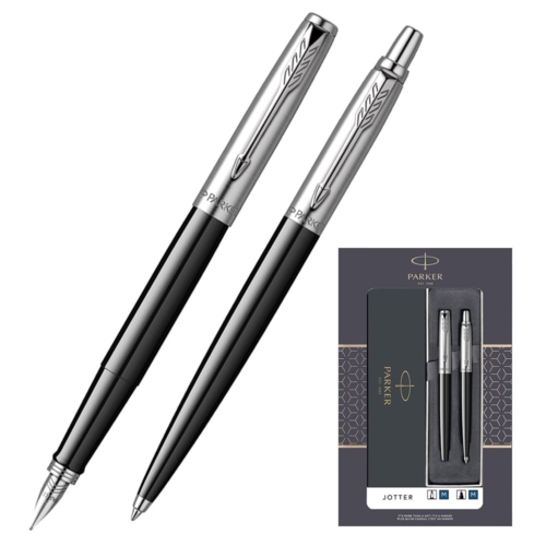 Set Pix si Stilou Parker Jotter Royal, model Negru